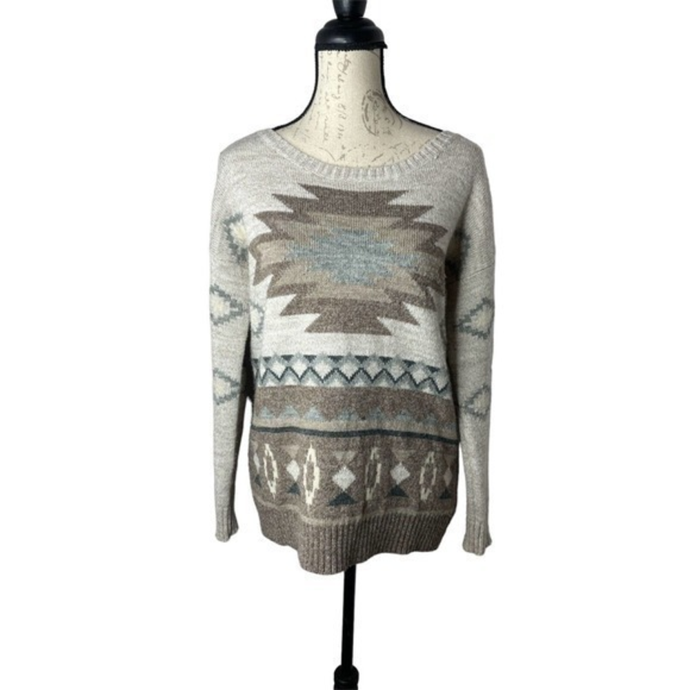 American Eagle Outfitters Southwestern Aztec Long Sleeve Knit Sweater S/P